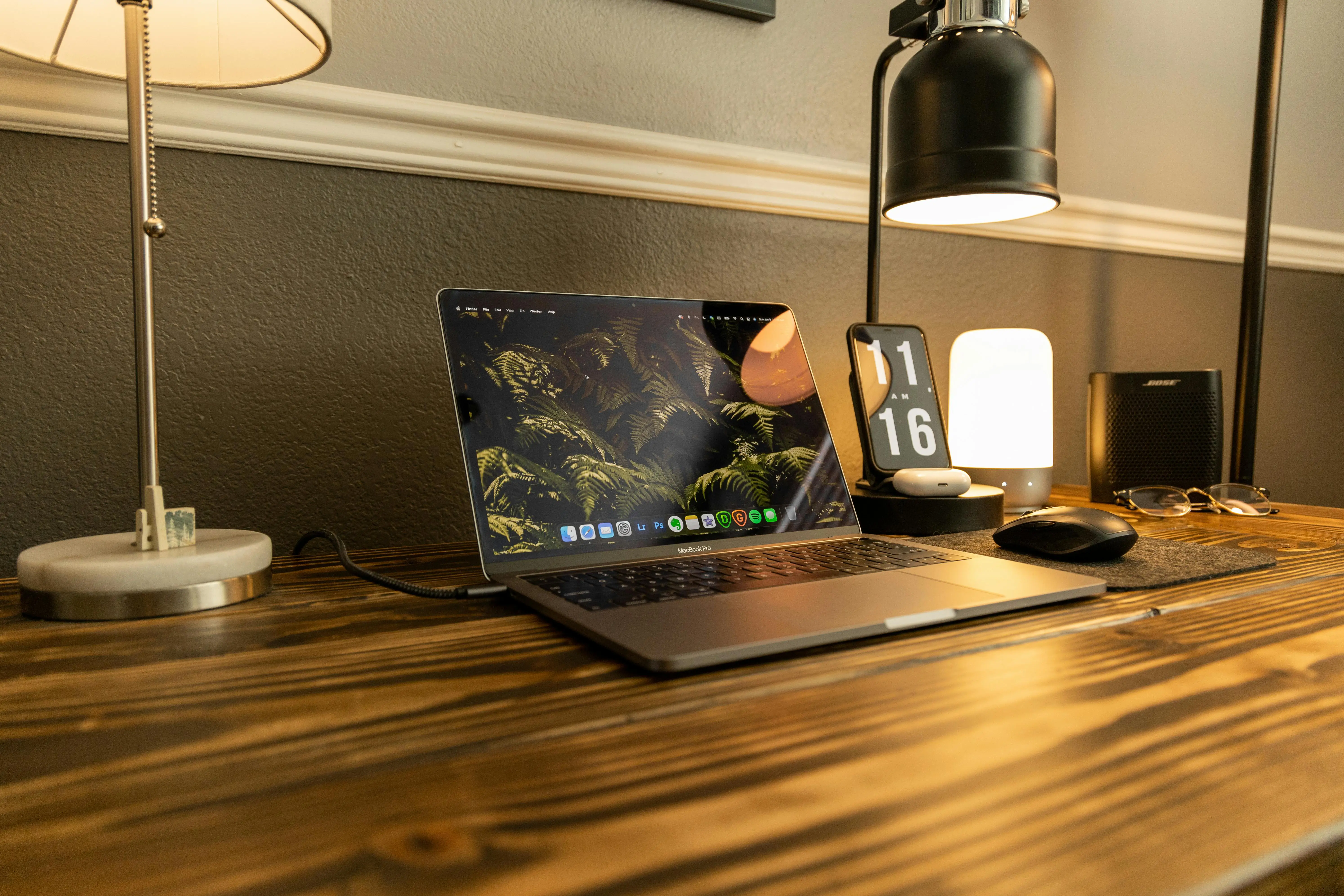 Remote work freedom and productive home office setup