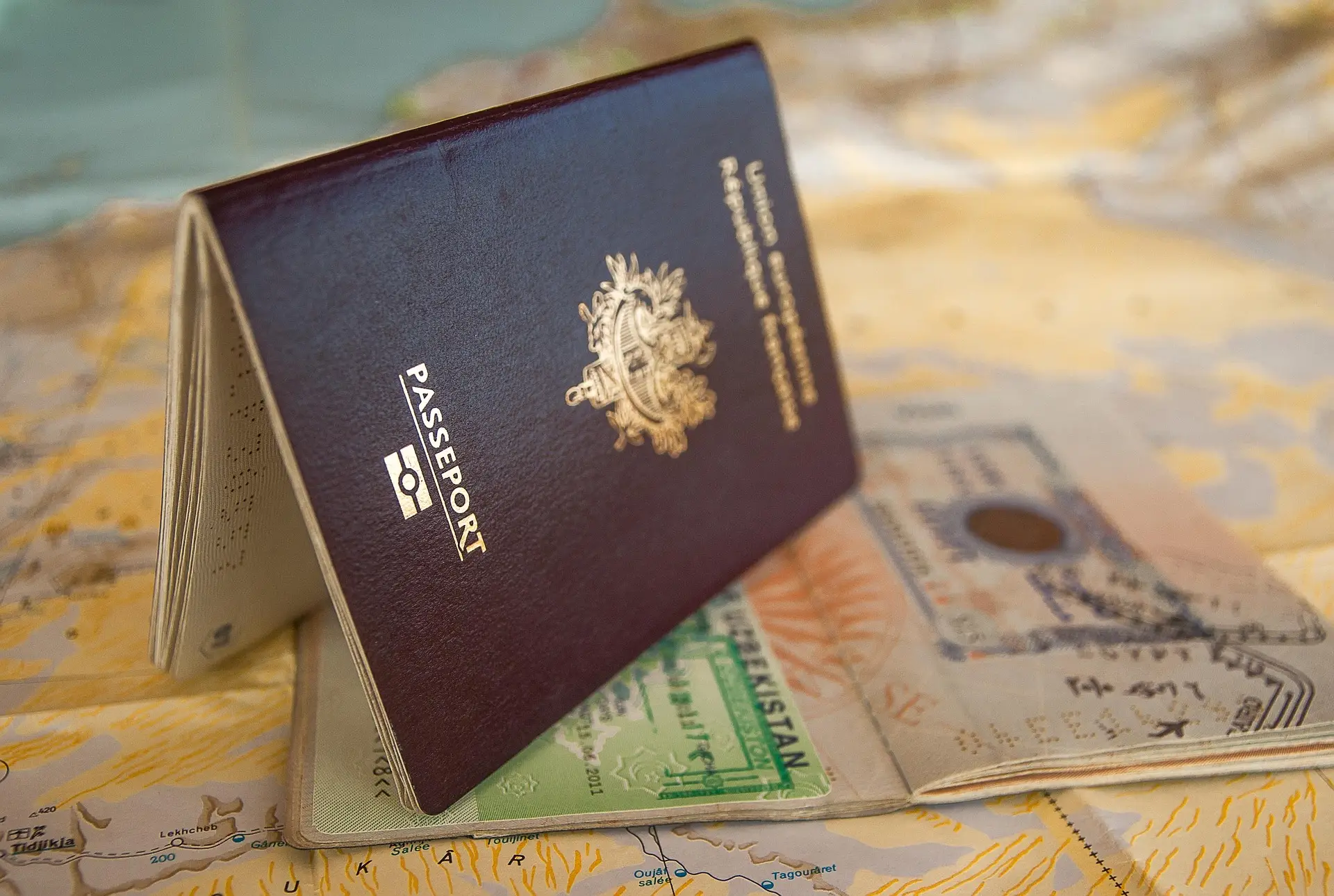 Resilient applicant reviewing passport and preparing legal documentation for a successful visa reapplying process