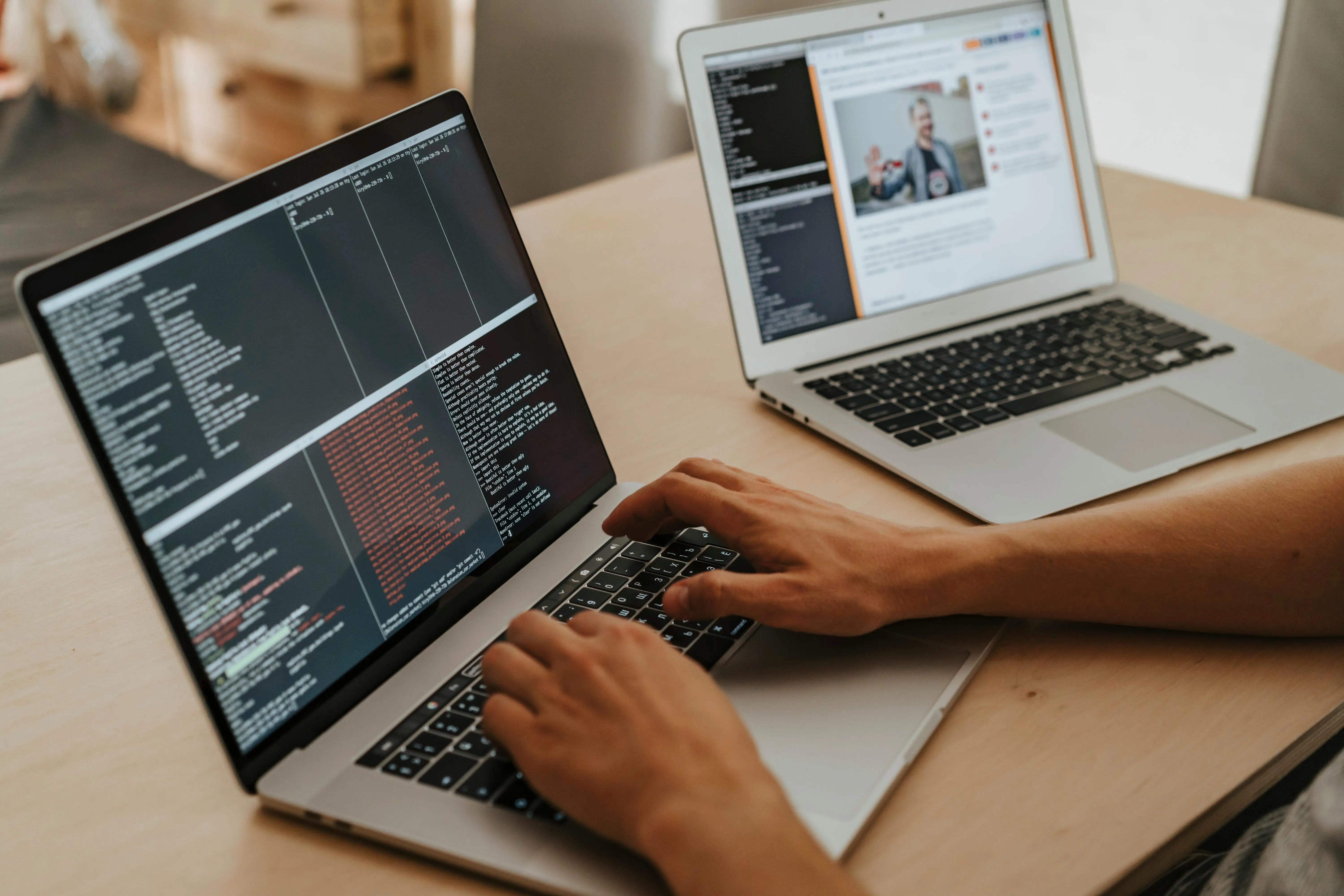 Frustrated job seeker fixing his resume to pass through Applicant Tracking System algorithms